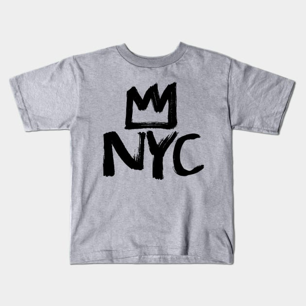 NYC CROWN Kids T-Shirt by LILNAYSHUNZ